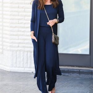 Brigitte Briana Essential Set, Navy, Size M, Like New